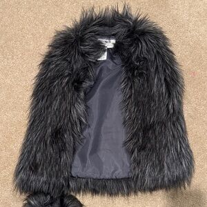 American Widgeon Black and Gray Faux Fur Vest